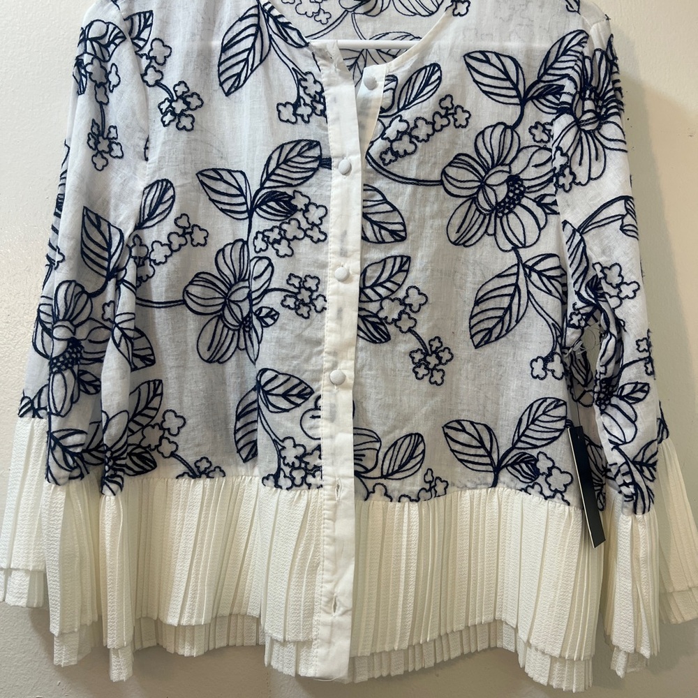 Alice Blue Floral Patterned Top
